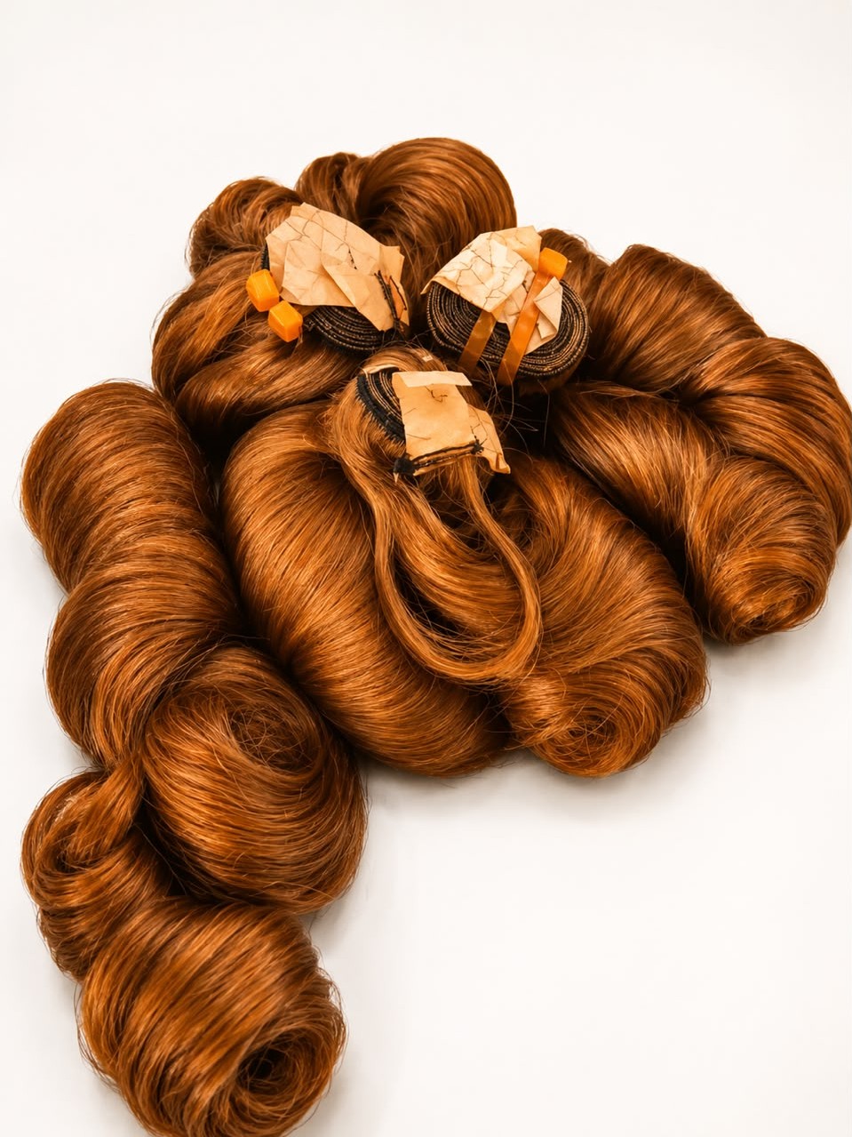 QUALITY VIRGIN SDD, BURNT ORANGE BOUNCY WITH 13BY4 FRONTAL