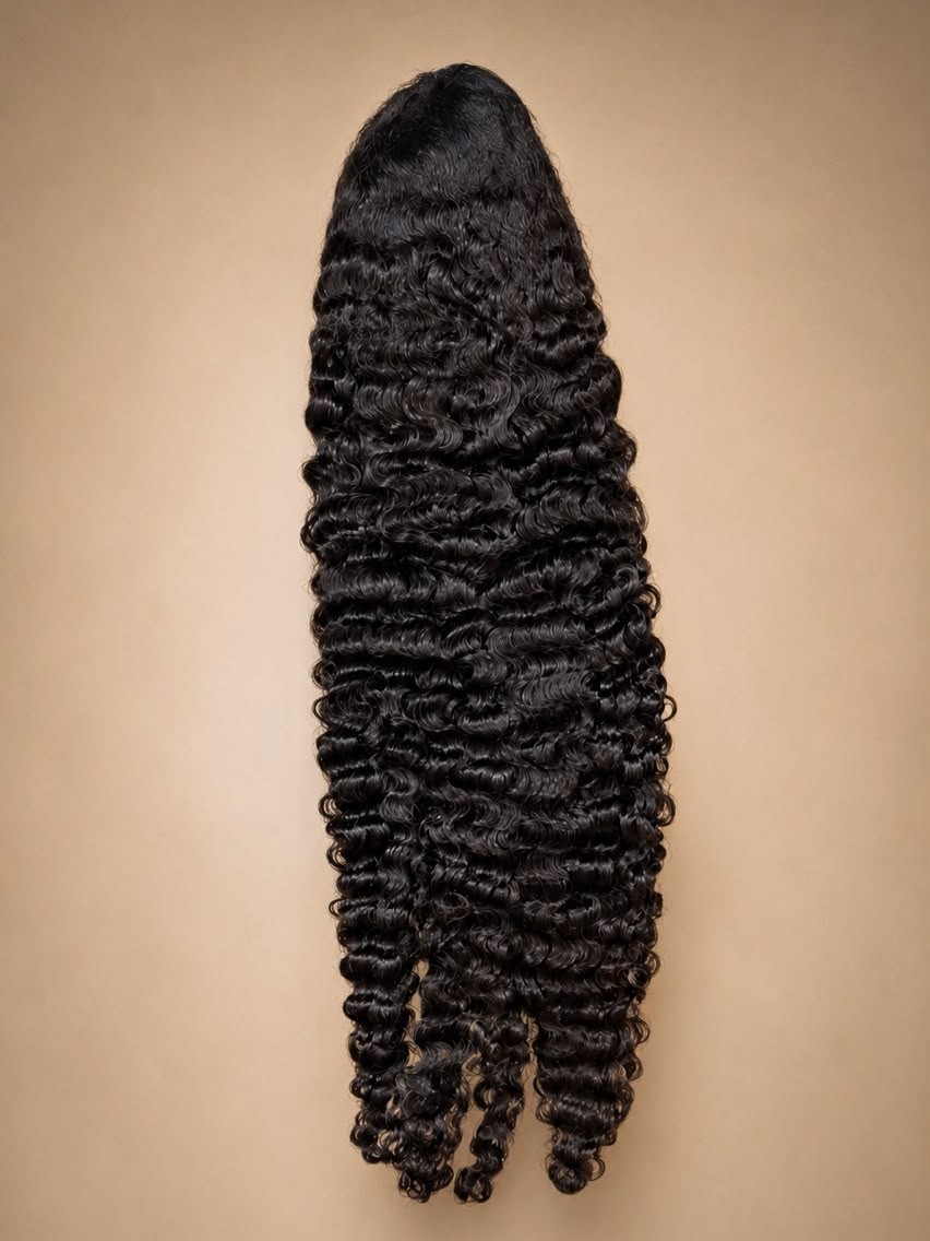 5x5 SDD BURMESE CURLS WIG, HUMAN HAIR NATURAL COLOR