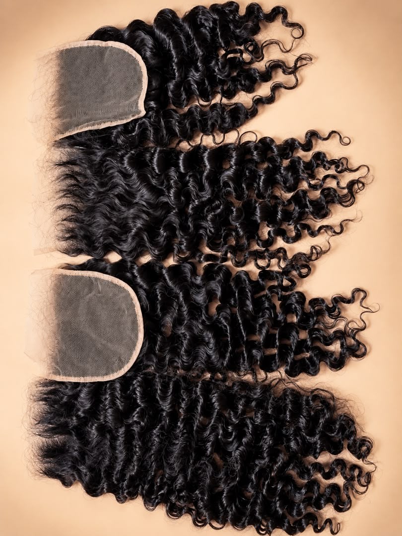 Human Hair 5*5 BURMESE CURL CLOSURE NC